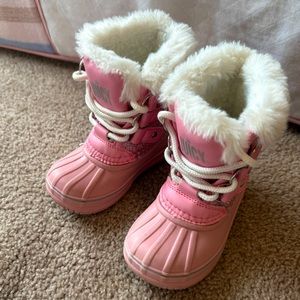 Juicy Couture Pink Glitter Girl's sz 6 Escalon toddler Snow Boots Waterproof